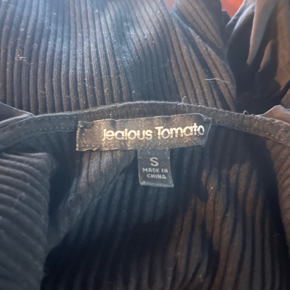 Jealous Tomato Black Ribbed Bodysuit - Picture 3 of 3